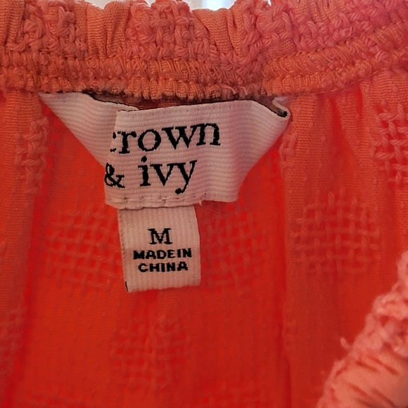 NWT Crown & Ivy Blush Pink Off The Shoulder Knee Length Dress, Size M - Picture 8 of 10